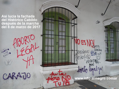 pintadas en fachadas de edificios histricos