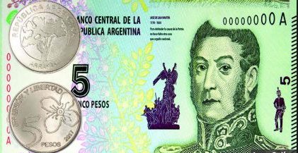 Billetes de 5 pesos