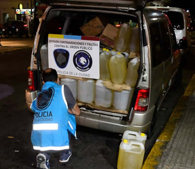 Secuestraron aceito no apto para consumo humano