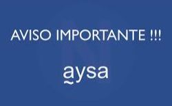 Aviso AySA obras mantenimiento