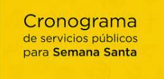 Cronograma servicios semana santa